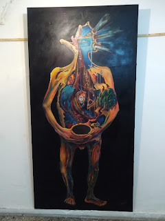 Pelo ocuedad, 40 x 50 cm acrilico